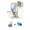 MARSİLYAN™- iPhone 17 Pro Max Kılıf Çekirdek Klasik - Siyah 3D Antistatik Seramik Nano Ekran Koruyucu + Bilvis Titan Kamera Lens - LT