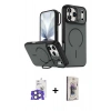 MARSİLYAN™- iPhone 17 Pro Max Kılıf Çekirdek Klasik - Siyah Bilvis 3D Cam Ekran Koruyucu + Bilvis Titan Kamera Lens - NLGY