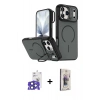 MARSİLYAN™- iPhone 17 Pro Max Kılıf Çekirdek Klasik - Siyah Bilvis 3D Cam Ekran Koruyucu + Bilvis Titan Kamera Lens - LT