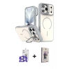 MARSİLYAN™- iPhone 17 Pro Max Kılıf Çekirdek Klasik - Siyah Bilvis 3D Cam Ekran Koruyucu + Gümüş Bilvis Titan Kamera Lens