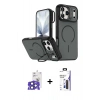 MARSİLYAN™- iPhone 17 Pro Max Kılıf Çekirdek Klasik - Siyah Bilvis 3X AR Hayalet Cam Ekran Koruyucu + Bilvis Titan Kamera Lens - LT