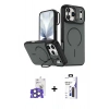MARSİLYAN™- iPhone 17 Pro Max Kılıf Çekirdek Klasik - Siyah Bilvis 3X AR Hayalet Cam Ekran Koruyucu + Bilvis Titan Kamera Lens - NLGY