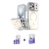 MARSİLYAN™- iPhone 17 Pro Max Kılıf Çekirdek Klasik - Siyah Bilvis 5in1 5D Magic Hayalet Cam Ekran Koruyucu + Bilvis Titan Kamera Lens - GS