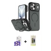 MARSİLYAN™- iPhone 17 Pro Max Kılıf Çekirdek Klasik - Siyah Joko Magic 5D Hayalet Cam + Bilvis Titan Kamera Lens - TU