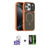 MARSİLYAN™- iPhone 17 Pro Max Kılıf Doruk Form Serisi - Siyah 360 Mat Full Body Arka Koruyucu + Bilvis Titan Kamera Lens - GS