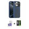 MARSİLYAN™- iPhone 17 Pro Max Kılıf Doruk Form Serisi - Siyah 360 Mat Full Body Arka Koruyucu + Bilvis Titan Kamera Lens - GS