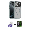 MARSİLYAN™- iPhone 17 Pro Max Kılıf Doruk Form Serisi - Siyah 360 Mat Full Body Arka Koruyucu + Bilvis Titan Kamera Lens - NLGY