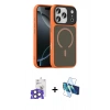 MARSİLYAN™- iPhone 17 Pro Max Kılıf Doruk Form Serisi - Siyah 3D Antistatik Seramik Nano Ekran Koruyucu + Bilvis Titan Kamera Lens - NLGY