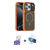 MARSİLYAN™- iPhone 17 Pro Max Kılıf Doruk Form Serisi - Siyah 3D Antistatik Seramik Nano Ekran Koruyucu + Bilvis Titan Kamera Lens - LT