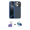 MARSİLYAN™- iPhone 17 Pro Max Kılıf Doruk Form Serisi - Siyah 3D Antistatik Seramik Nano Ekran Koruyucu + Bilvis Titan Kamera Lens - LT