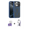 MARSİLYAN™- iPhone 17 Pro Max Kılıf Doruk Form Serisi - Siyah Bilvis 3X AR Hayalet Cam Ekran Koruyucu + Bilvis Titan Kamera Lens - TU