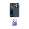 MARSİLYAN™- iPhone 17 Pro Max Kılıf Doruk Form Serisi - Siyah Bilvis 5in1 5D Magic Hayalet Cam Ekran Koruyucu