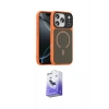 MARSİLYAN™- iPhone 17 Pro Max Kılıf Doruk Form Serisi - Siyah Bilvis 5in1 5D Magic Hayalet Cam Ekran Koruyucu