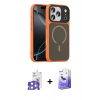 MARSİLYAN™- iPhone 17 Pro Max Kılıf Doruk Form Serisi - Siyah Bilvis 5in1 5D Magic Hayalet Cam Ekran Koruyucu + Gümüş Bilvis Titan Kamera Lens