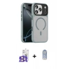 MARSİLYAN™- iPhone 17 Pro Max Kılıf Doruk Form Serisi - Siyah Joko Magic 5D Cam + Bilvis Titan Kamera Lens - TU