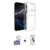 MARSİLYAN™- iPhone 17 Pro Max Kılıf Doruk Klasik Koleksiyonu - Şeffaf Pasifik Cam Ekran Koruyucu + Bilvis Titan Kamera Lens - NLGY
