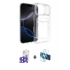 MARSİLYAN™- iPhone 17 Pro Max Kılıf Doruk Klasik Koleksiyonu - Siyah 3D Antistatik Seramik Nano Ekran Koruyucu + Bilvis Titan Kamera Lens - LT