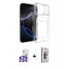 MARSİLYAN™- iPhone 17 Pro Max Kılıf Doruk Klasik Koleksiyonu - Siyah Bilvis 3D Cam Ekran Koruyucu + Bilvis Titan Kamera Lens - GS