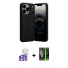 MARSİLYAN™- iPhone 17 Pro Max Kılıf Doruk Klasik Özel Seri - Şeffaf 360 Full Body Arka Koruyucu + Bilvis Titan Kamera Lens - TU