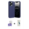 MARSİLYAN™- iPhone 17 Pro Max Kılıf Doruk Klasik Özel Seri - Şeffaf Pasifik Cam Ekran Koruyucu + Bilvis Titan Kamera Lens - GS