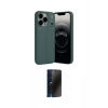 MARSİLYAN™- iPhone 17 Pro Max Kılıf Doruk Klasik Özel Seri - Siyah 3D Antistatik Hayalet Cam Ekran Koruyucu
