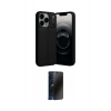 MARSİLYAN™- iPhone 17 Pro Max Kılıf Doruk Klasik Özel Seri - Siyah 3D Antistatik Hayalet Cam Ekran Koruyucu