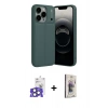 MARSİLYAN™- iPhone 17 Pro Max Kılıf Doruk Klasik Özel Seri - Siyah Bilvis 3D Cam Ekran Koruyucu + Bilvis Titan Kamera Lens - NLGY