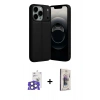 MARSİLYAN™- iPhone 17 Pro Max Kılıf Doruk Klasik Özel Seri - Siyah Bilvis 3D Cam Ekran Koruyucu + Bilvis Titan Kamera Lens - NLGY
