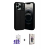 MARSİLYAN™- iPhone 17 Pro Max Kılıf Doruk Klasik Özel Seri - Siyah Bilvis 3D Cam Ekran Koruyucu + Bilvis Titan Kamera Lens - GS
