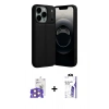 MARSİLYAN™- iPhone 17 Pro Max Kılıf Doruk Klasik Özel Seri - Siyah Bilvis 3X AR HD Cam Ekran Koruyucu + Bilvis Titan Kamera Lens - TU