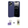 MARSİLYAN™- iPhone 17 Pro Max Kılıf Doruk Klasik Özel Seri - Siyah Joko Magic 5D Hayalet Cam + Turuncu Bilvis Titan Kamera Lens