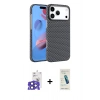 MARSİLYAN™- iPhone 17 Pro Max Kılıf Doruk Serisi - Şeffaf Pasifik Cam Ekran Koruyucu + Bilvis Titan Kamera Lens - LT