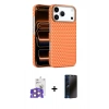 MARSİLYAN™- iPhone 17 Pro Max Kılıf Doruk Serisi - Siyah 3D Antistatik Hayalet Cam Ekran Koruyucu + Bilvis Titan Kamera Lens - TU