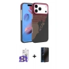 MARSİLYAN™- iPhone 17 Pro Max Kılıf Doruk Serisi - Siyah 3D Antistatik Hayalet Cam Ekran Koruyucu + Bilvis Titan Kamera Lens - TU