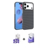 MARSİLYAN™- iPhone 17 Pro Max Kılıf Doruk Serisi - Siyah Bilvis 5in1 5D Magic Hayalet Cam Ekran Koruyucu + Bilvis Titan Kamera Lens - GS