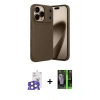 MARSİLYAN™- iPhone 17 Pro Max Kılıf Eksen Form Prime - Şeffaf 360 Full Body Arka Koruyucu + Bilvis Titan Kamera Lens - NLGY