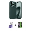 MARSİLYAN™- iPhone 17 Pro Max Kılıf Eksen Form Prime - Şeffaf 360 Full Body Arka Koruyucu + Bilvis Titan Kamera Lens - NLGY