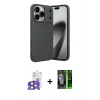 MARSİLYAN™- iPhone 17 Pro Max Kılıf Eksen Form Prime - Şeffaf 360 Full Body Arka Koruyucu + Bilvis Titan Kamera Lens - TU