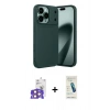 MARSİLYAN™- iPhone 17 Pro Max Kılıf Eksen Form Prime - Şeffaf Pasifik Cam Ekran Koruyucu + Turuncu Bilvis Titan Kamera Lens