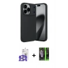 MARSİLYAN™- iPhone 17 Pro Max Kılıf Eksen Form Prime - Siyah 360 Mat Full Body Arka Koruyucu + Bilvis Titan Kamera Lens - GS