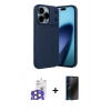 MARSİLYAN™- iPhone 17 Pro Max Kılıf Eksen Form Prime - Siyah 3D Antistatik Hayalet Cam Ekran Koruyucu + Bilvis Titan Kamera Lens - NLGY
