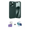 MARSİLYAN™- iPhone 17 Pro Max Kılıf Eksen Form Prime - Siyah 3D Antistatik Seramik Nano Ekran Koruyucu + Bilvis Titan Kamera Lens - TU