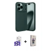 MARSİLYAN™- iPhone 17 Pro Max Kılıf Eksen Form Prime - Siyah Bilvis 3D Cam Ekran Koruyucu + Bilvis Titan Kamera Lens - LT
