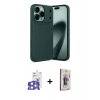 MARSİLYAN™- iPhone 17 Pro Max Kılıf Eksen Form Prime - Siyah Bilvis 3D Cam Ekran Koruyucu + Bilvis Titan Kamera Lens - GS
