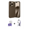 MARSİLYAN™- iPhone 17 Pro Max Kılıf Eksen Form Prime - Siyah Bilvis 3X AR Hayalet Cam Ekran Koruyucu + Bilvis Titan Kamera Lens - LT