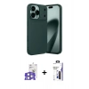 MARSİLYAN™- iPhone 17 Pro Max Kılıf Eksen Form Prime - Siyah Bilvis 3X AR Hayalet Cam Ekran Koruyucu + Bilvis Titan Kamera Lens - GS
