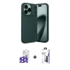 MARSİLYAN™- iPhone 17 Pro Max Kılıf Eksen Form Prime - Siyah Bilvis 3X AR Hayalet Cam Ekran Koruyucu + Bilvis Titan Kamera Lens - LT