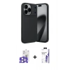 MARSİLYAN™- iPhone 17 Pro Max Kılıf Eksen Form Prime - Siyah Bilvis 3X AR HD Cam Ekran Koruyucu + Bilvis Titan Kamera Lens - GS