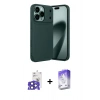 MARSİLYAN™- iPhone 17 Pro Max Kılıf Eksen Form Prime - Siyah Bilvis 5in1 3D Magic Cam Ekran Koruyucu + Bilvis Titan Kamera Lens - LT