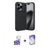 MARSİLYAN™- iPhone 17 Pro Max Kılıf Eksen Form Prime - Siyah Bilvis 5in1 3D Magic Cam Ekran Koruyucu + Bilvis Titan Kamera Lens - LT